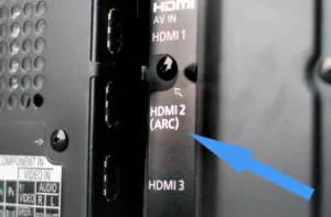 HDMI ARC poort achterin televisie