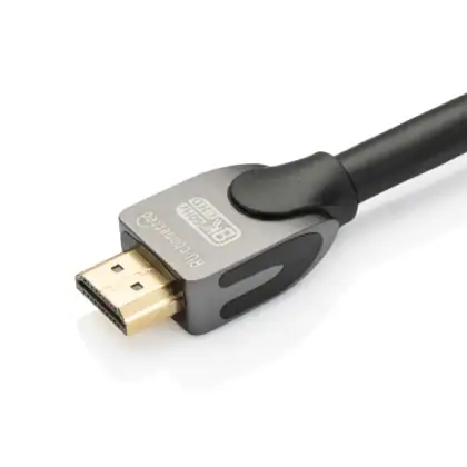 5 meter Ultimate HDMI 2.1 kabel van RU connected met gladde buitenmantel en vergulde HDMI-stekker